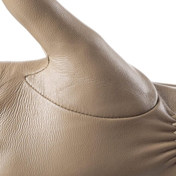 Women's Genuine Sheepskin Leather Gloves Winter Warm  Driving Dress Gloves Beige - Picture 4 of 7